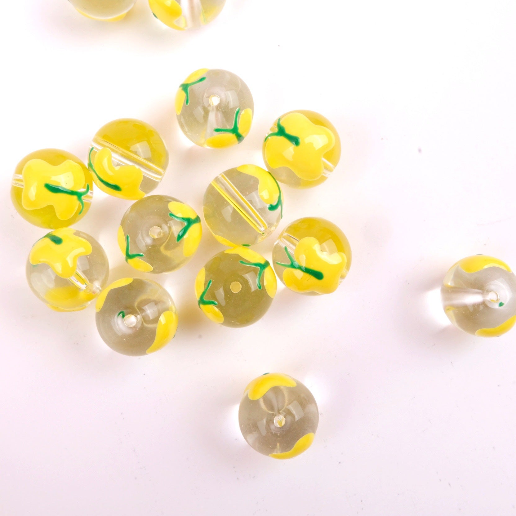 Cuentas de accesorios de joyería DIY de vidrio de dibujos animados de 12MM al por mayor